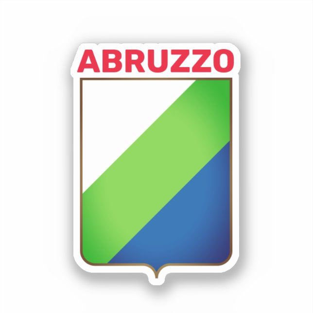 Flagge Abruzzen (Italien) Aufkleber (Vorderseite)