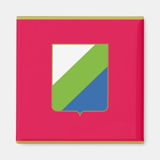 Flagge Abruzzen (Italien) Magnet (Vorne)