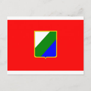 Flagge Abruzzo (Italien) Postkarte