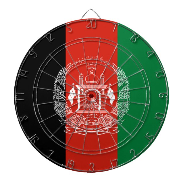 Flagge Afghanistans Dartscheibe (vorne)