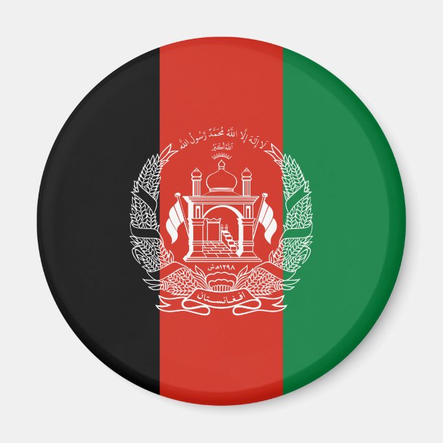 Flagge Afghanistans Magnet (Vorne)