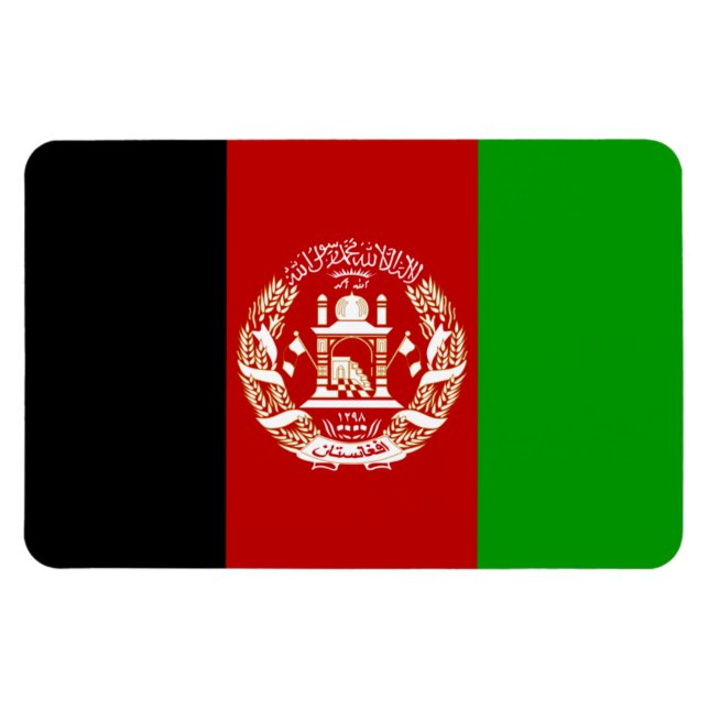 Flagge Afghanistans Magnet (Horizontal)