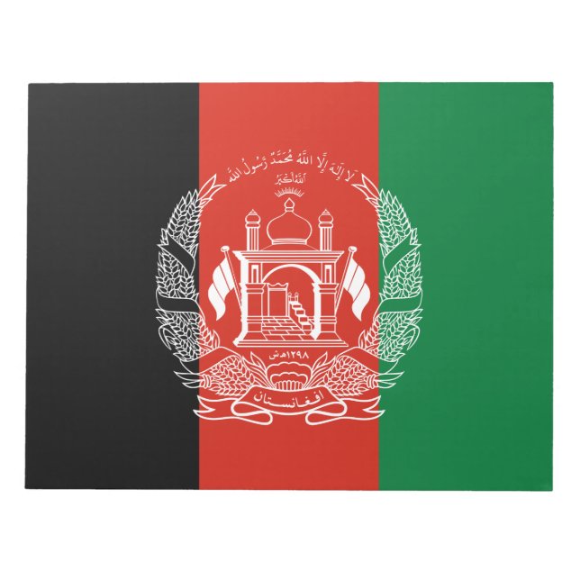 Flagge Afghanistans Notizblock (Vorderseite)