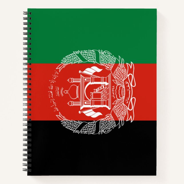 Flagge Afghanistans Notizbuch (Vorderseite)