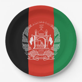 Flagge Afghanistans Pappteller