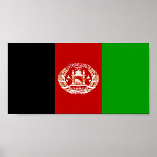 Flagge Afghanistans Poster
