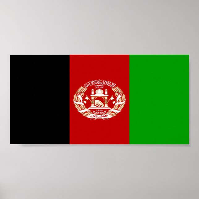 Flagge Afghanistans Poster (Vorne)