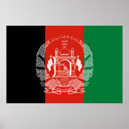 Flagge Afghanistans Poster