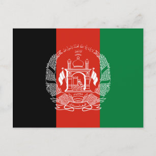 Flagge Afghanistans Postkarte