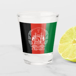 Flagge Afghanistans Schnapsglas