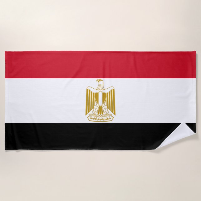 Flagge Ägypten Strandtuch (Vorderseite)