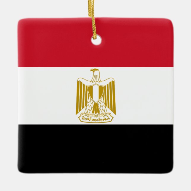 Flagge Ägyptens (Ägyptisch) Keramikornament (Vorderseite)