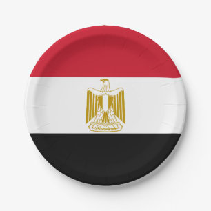 Flagge Ägyptens (Ägyptisch) Pappteller