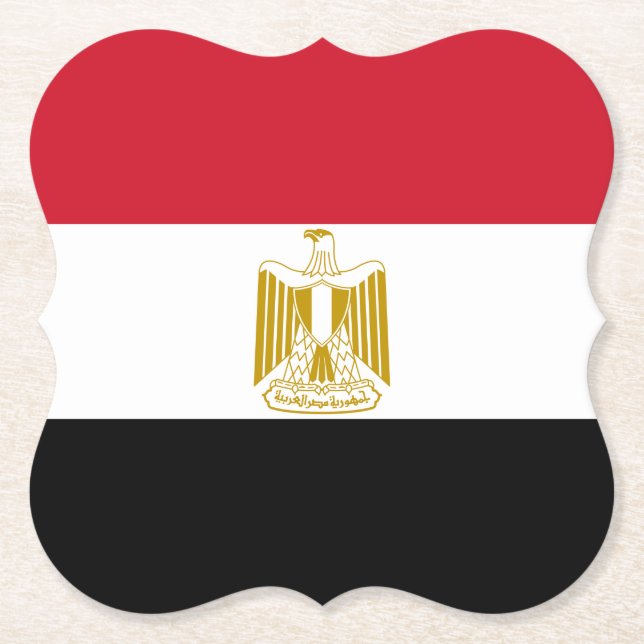 Flagge Ägyptens (Ägyptisch) Untersetzer (Vorderseite)