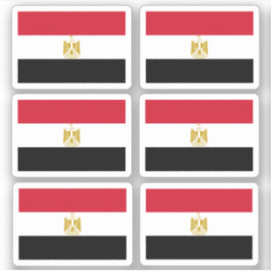 Flagge Ägyptens - eine Sammlung Aufkleber