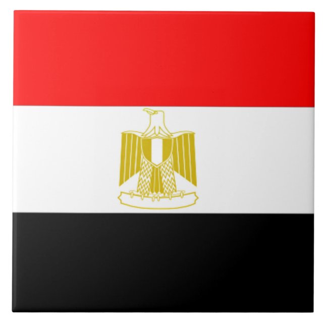 Flagge Ägyptens Fliese (Vorderseite)