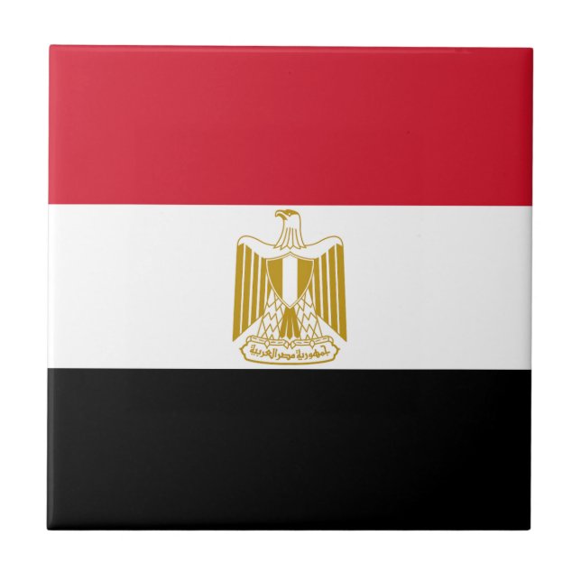 Flagge Ägyptens Fliese (Vorderseite)