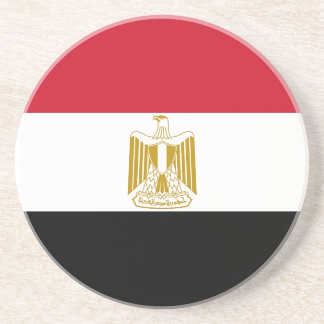 Flagge Ägyptens Getränkeuntersetzer (Vorne)