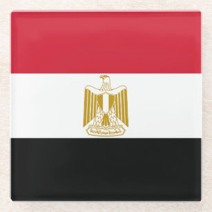 Flagge Ägyptens Glasuntersetzer