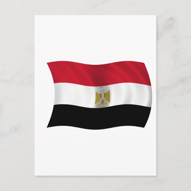 Flagge Ägyptens Postkarte (Vorderseite)