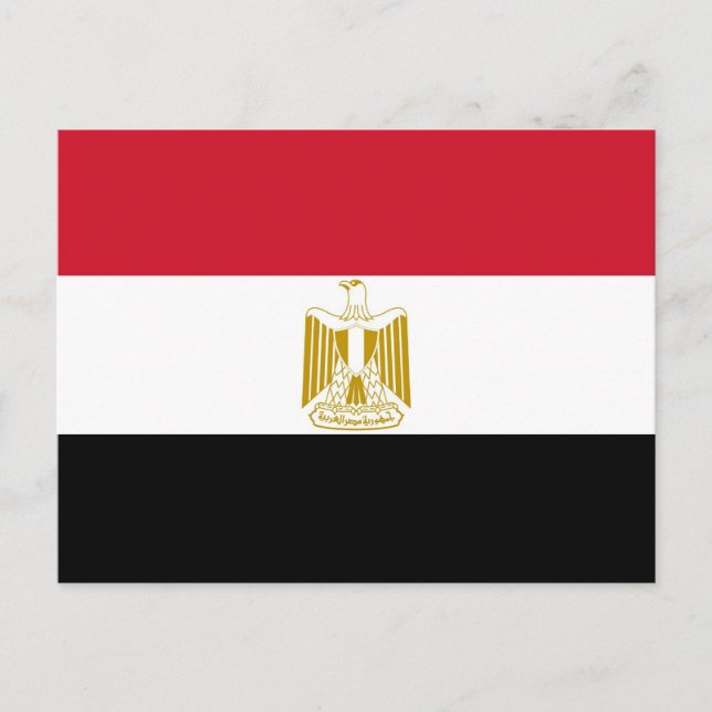 Flagge Ägyptens Postkarte (Vorderseite)