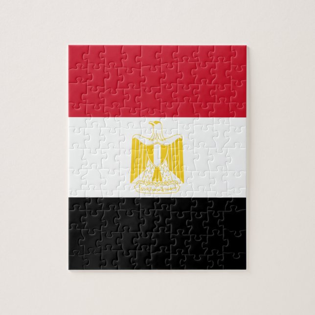 Flagge Ägyptens Puzzle (Vertikal)