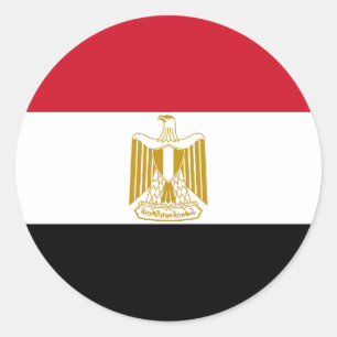 Flagge Ägyptens Runder Aufkleber