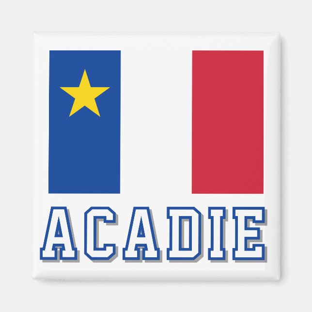 Flagge Akadiens Magnet (Vorne)