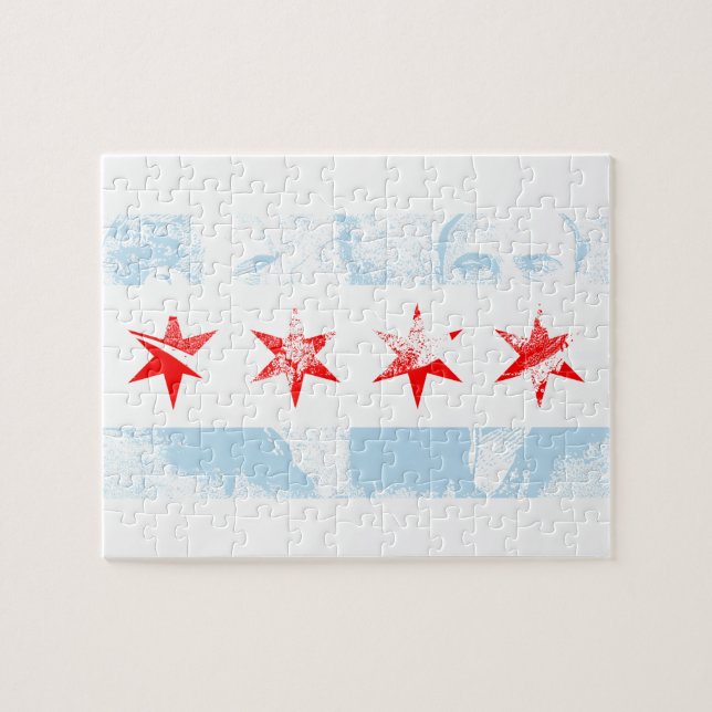 Flagge Al Capones Chicago Puzzle (Horizontal)