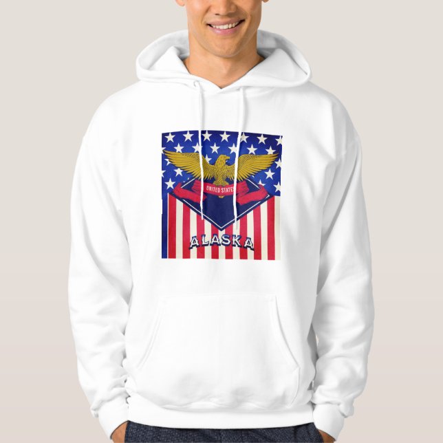 Flagge Alaska USA Hoodie (Vorderseite)