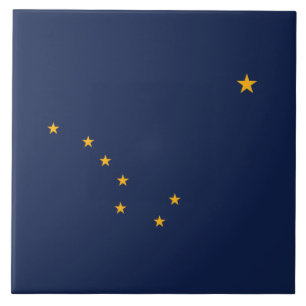 Flagge Alaskas Fliese