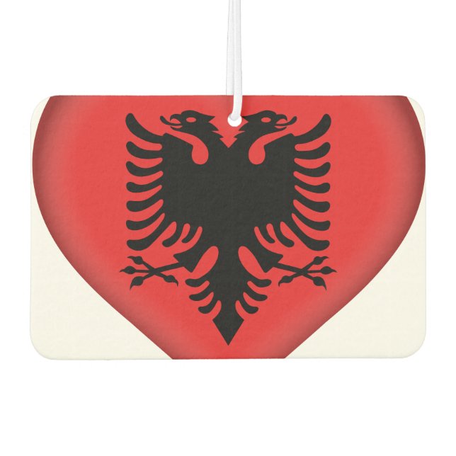 Flagge Albaniens (Albanisch) Autolufterfrischer (Vorderseite)