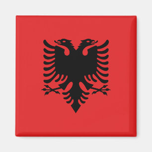 Flagge Albaniens (Albanisch) Magnet