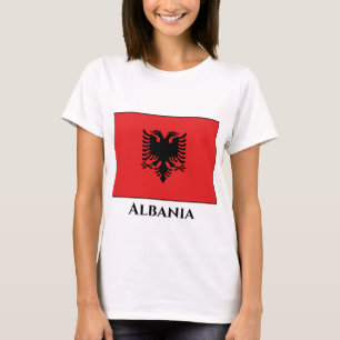 Flagge Albaniens (Albanisch) T-Shirt