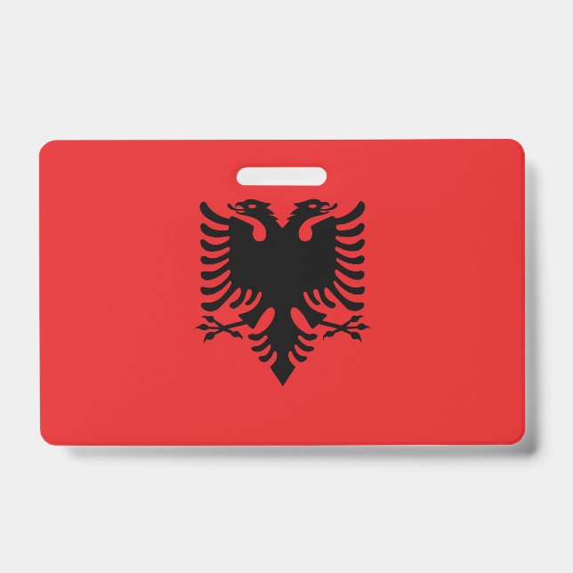 Flagge Albaniens Ausweis (Vorderseite)