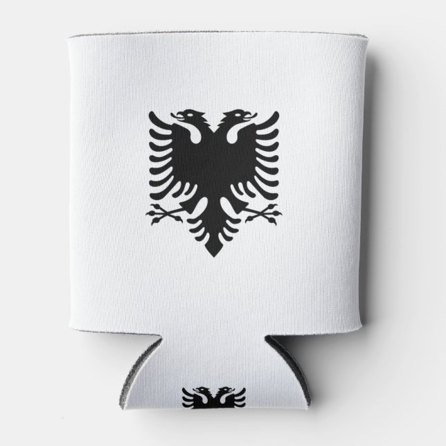 Flagge Albaniens Dosenkühler (Vorderseite)