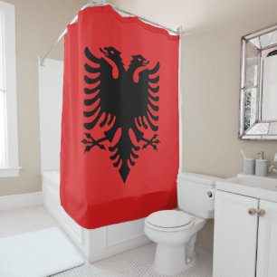 Flagge Albaniens Duschvorhang