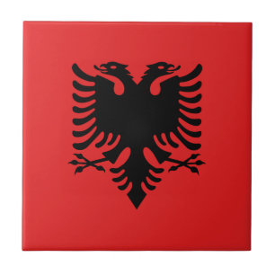 Flagge Albaniens Fliese
