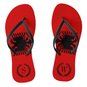 Flagge Albaniens Flip Flops