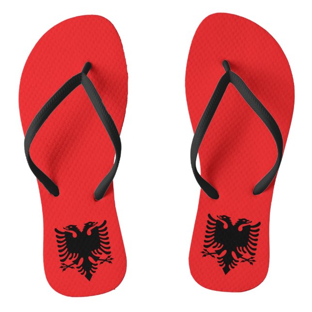 Flagge Albaniens Flip Flops (Fußbett)