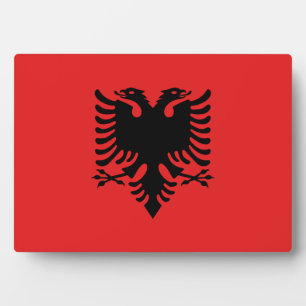 Flagge Albaniens Fotoplatte