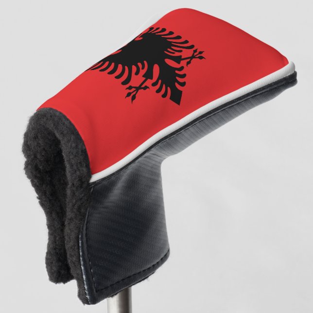Flagge Albaniens Golf Headcover (3/4 Vorderseite)