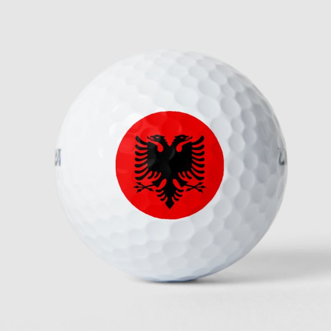 Flagge Albaniens Golfball (Vorderseite)