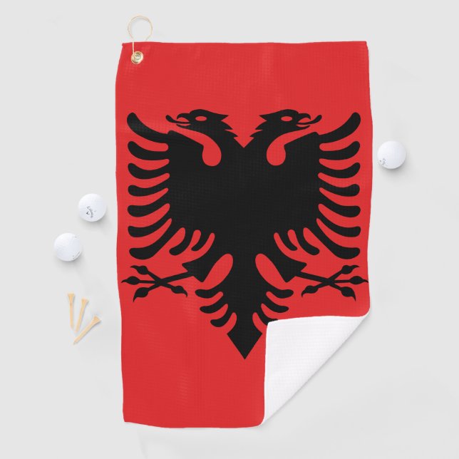 Flagge Albaniens Golfhandtuch (Insitu)