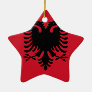 Flagge Albaniens Keramikornament