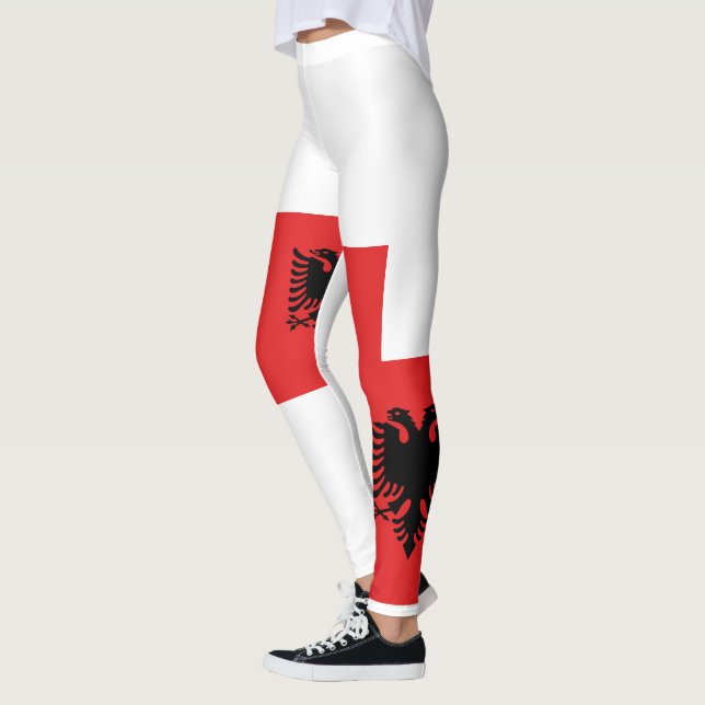 Flagge Albaniens Leggings (Links)