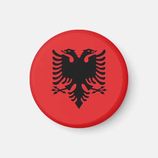 Flagge Albaniens Magnet (Vorne)