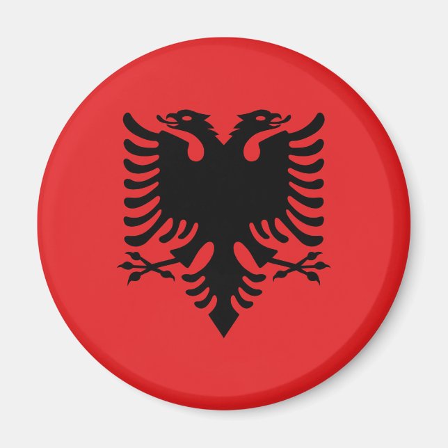 Flagge Albaniens Magnet (Vorne)