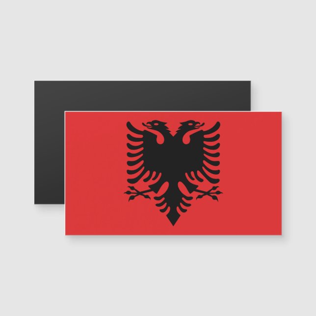 Flagge Albaniens Magnetkarte (Vorne/Hinten)