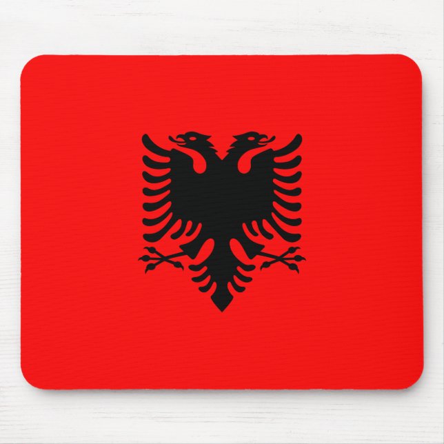 Flagge Albaniens Mousepad (Vorne)